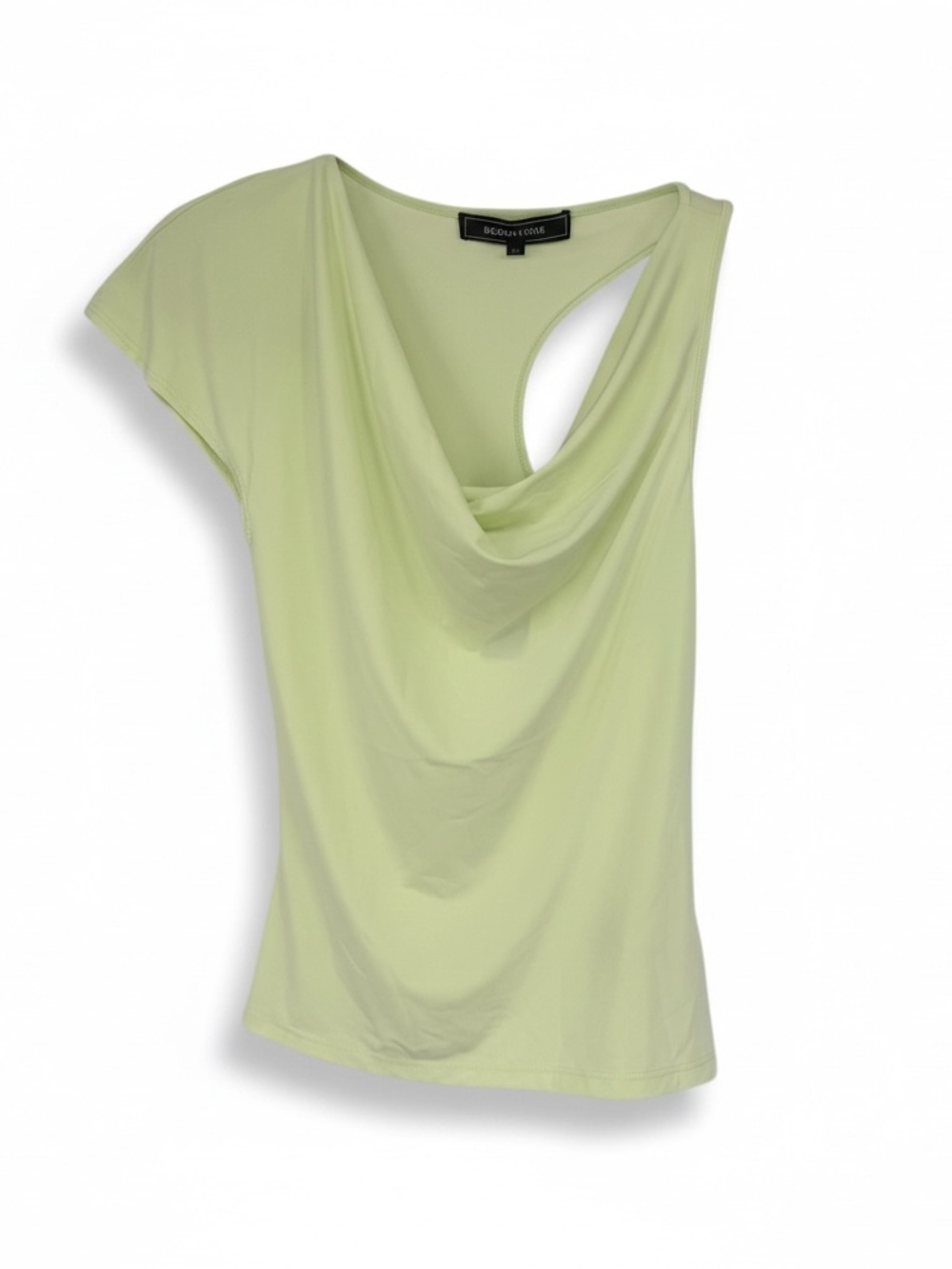 BCBGMAXAZRIA Jade Green Cowl Neck Party Statement Top NEW $98 XXS One Shoulder - Picture 15 of 15